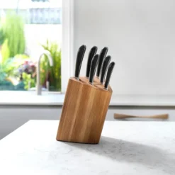 Signature Prism Oak knivblock set 7 delar, Ek