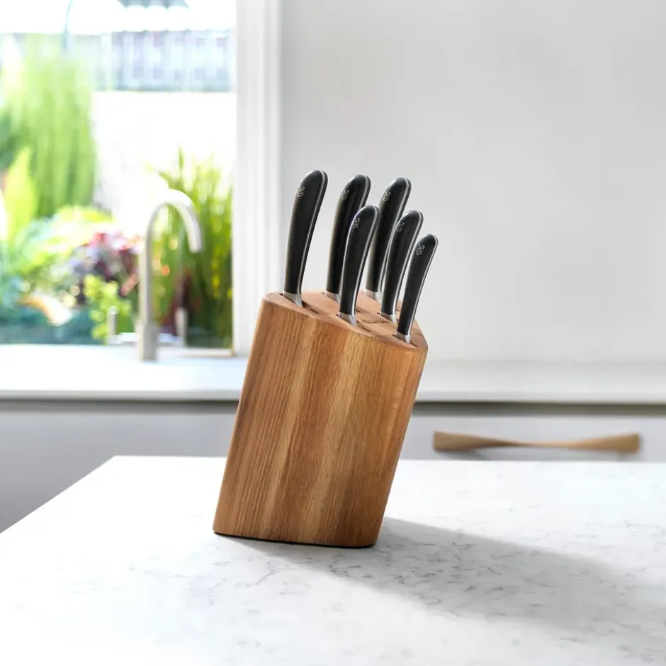 Signature Prism Oak knivblock set 7 delar, Ek