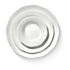 Silhouette djup sidotallrik M Ø15 cm 4-pack, White