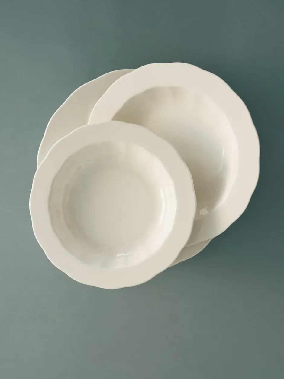 Silhouette djup tallrik M Ø23,7 cm 4-pack, White