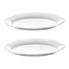 Silhouette oval djup tallrik L 21x30 cm 2-pack, White