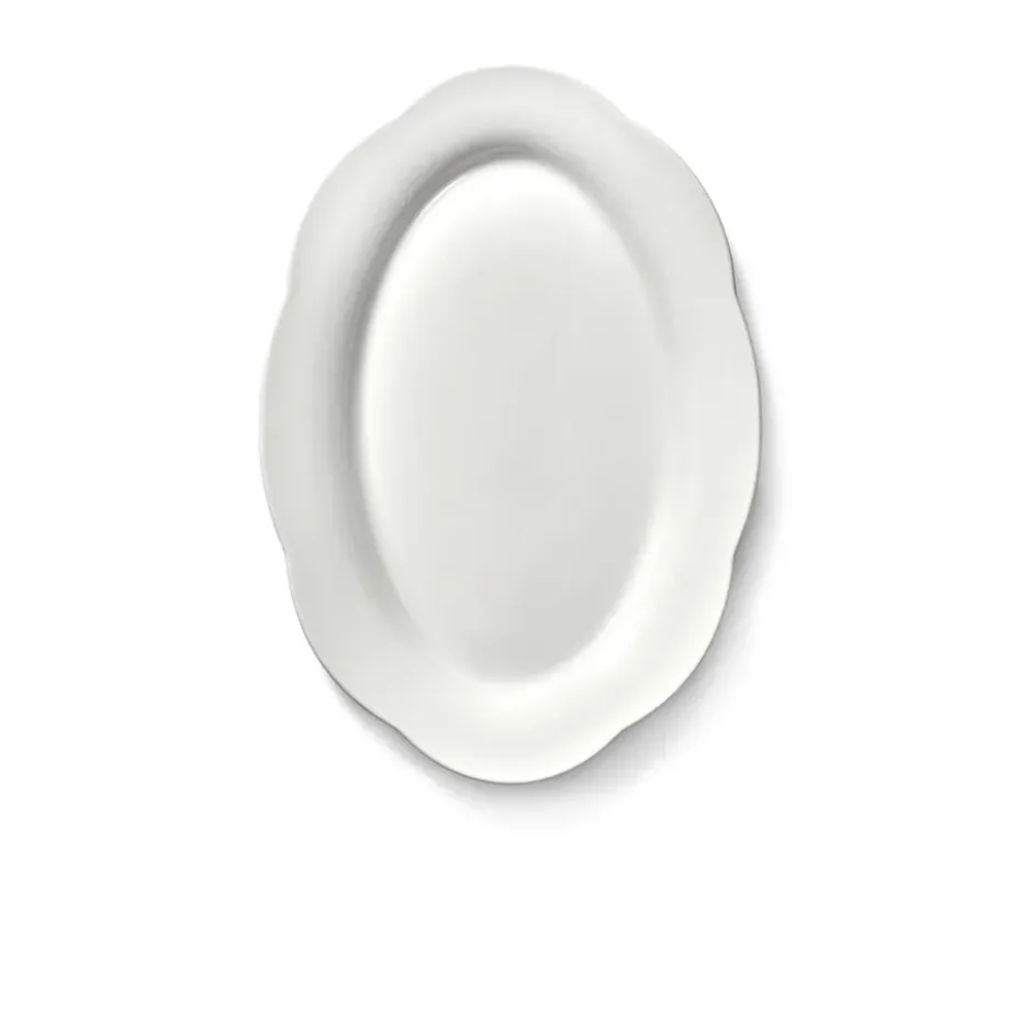 Silhouette oval djup tallrik L 21x30 cm 2-pack, White