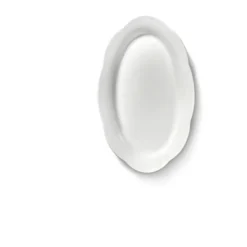 Silhouette oval djup tallrik M 15x24,5 cm 2-pack, White