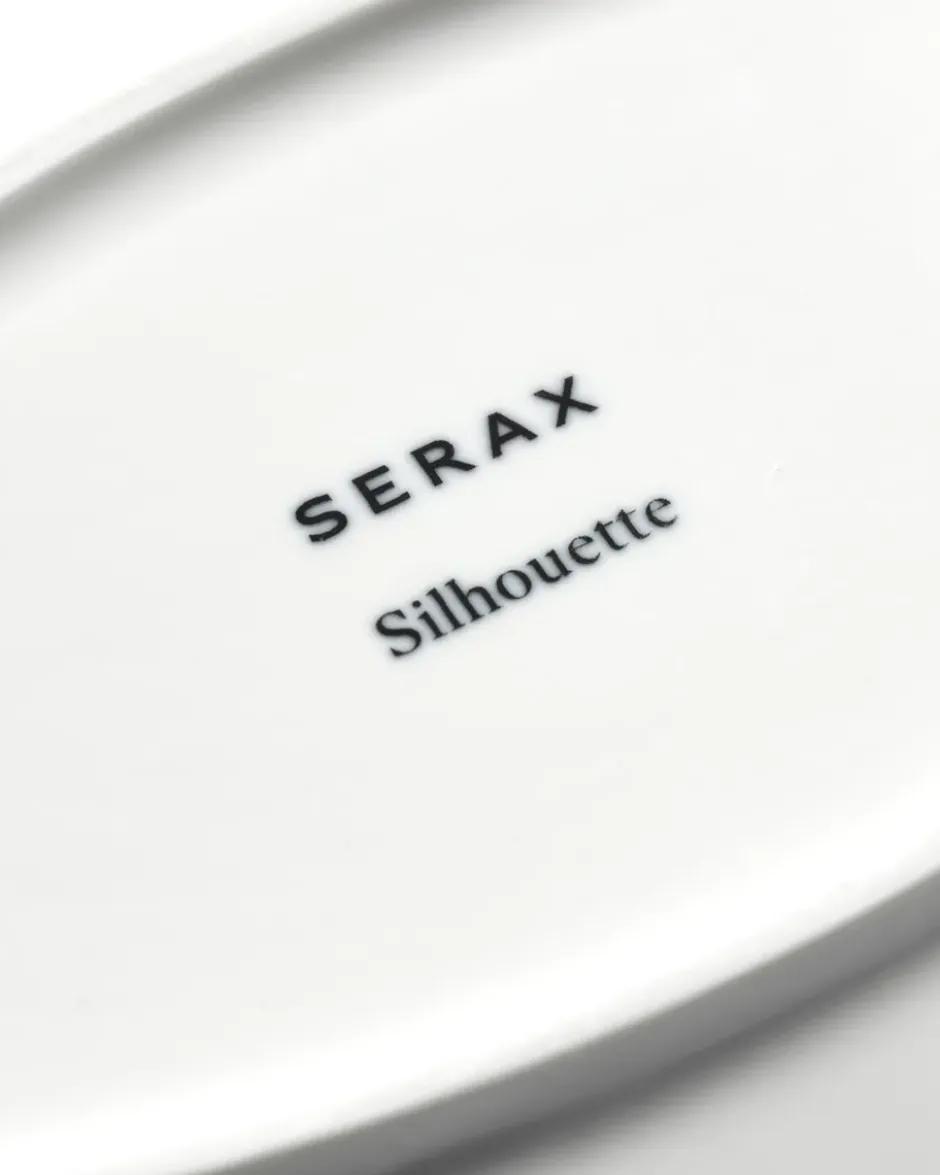 Silhouette oval tallrik L 21x30 cm 4-pack, White