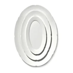 Silhouette oval tallrik M 15x24,5 cm 4-pack, White