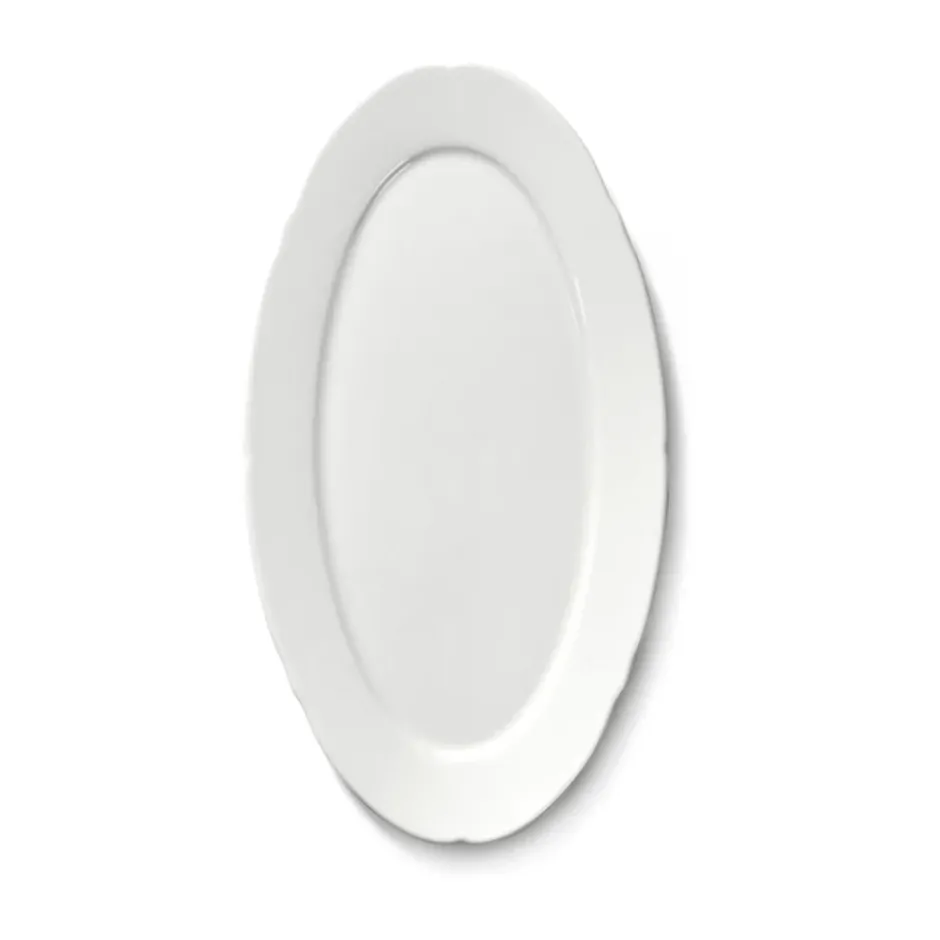Silhouette oval tallrik S 10x18,5 cm 4-pack, White