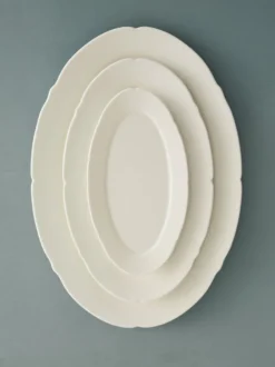 Silhouette oval tallrik S 10x18,5 cm 4-pack, White
