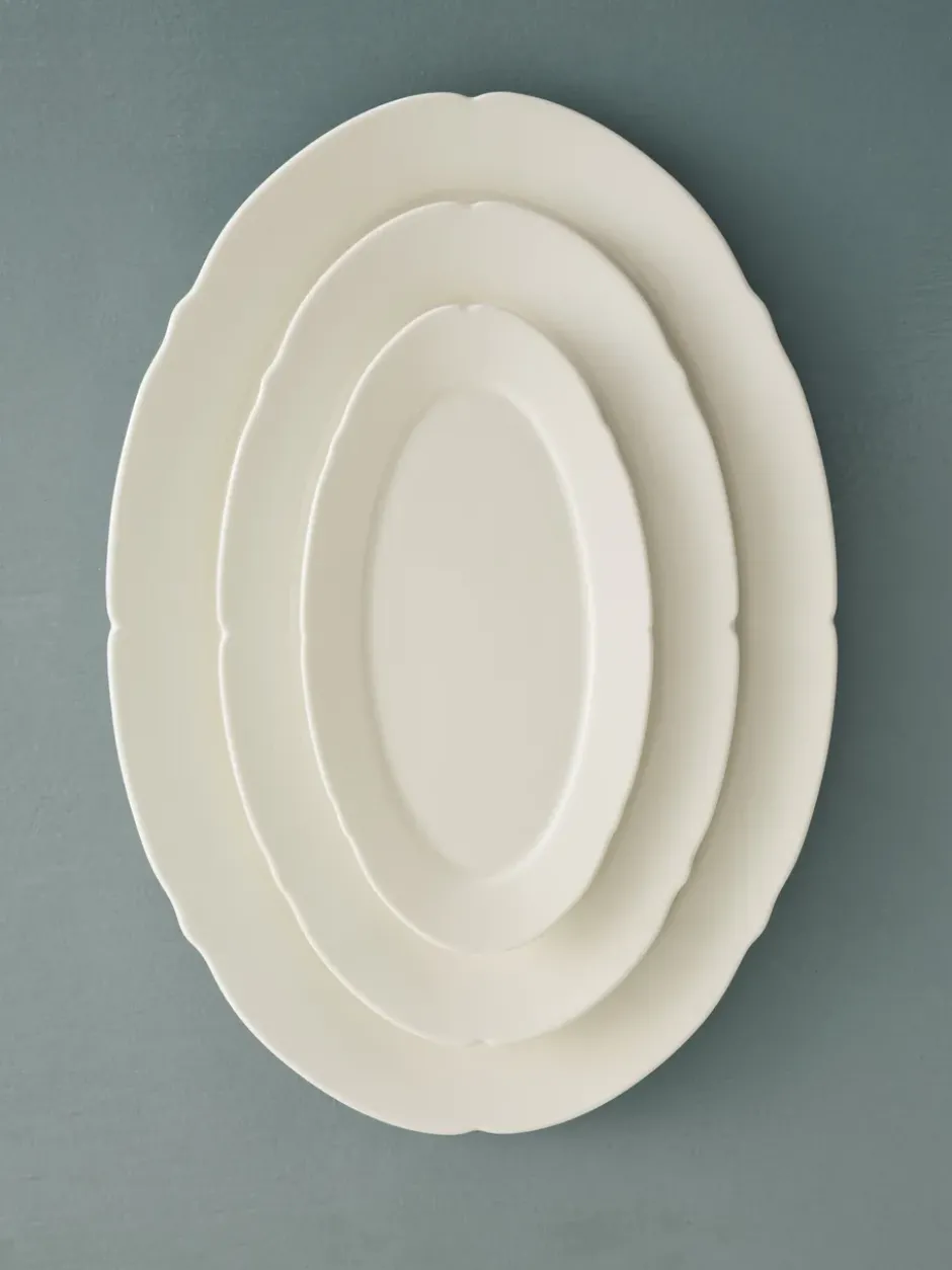Silhouette oval tallrik S 10x18,5 cm 4-pack, White