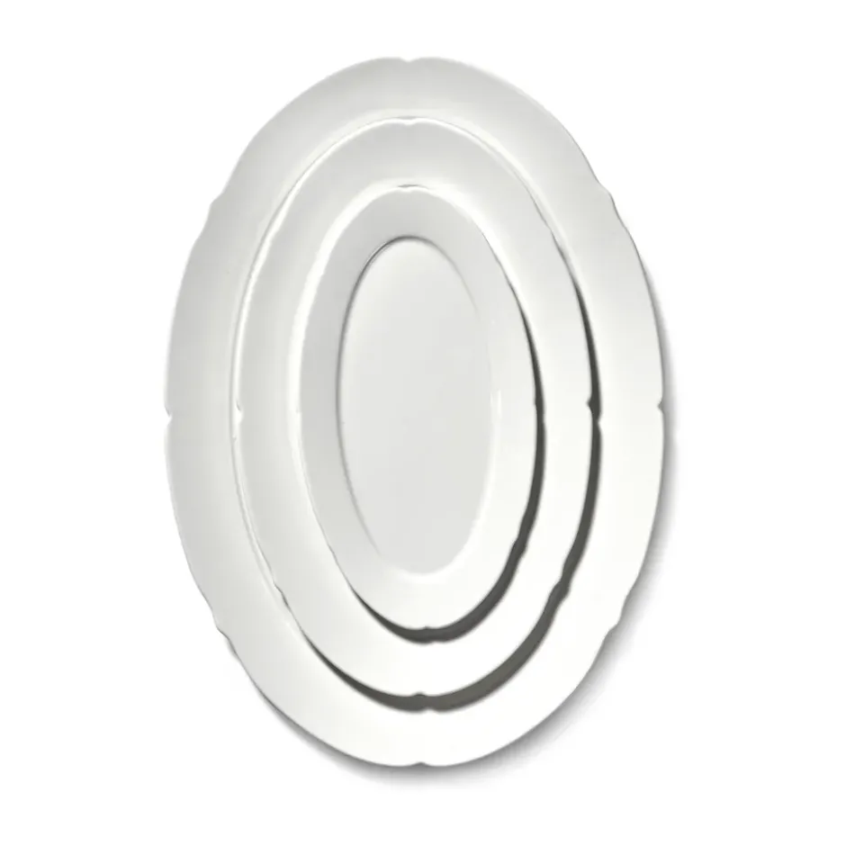 Silhouette oval tallrik S 10x18,5 cm 4-pack, White