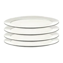 Silhouette oval tallrik S 10x18,5 cm 4-pack, White