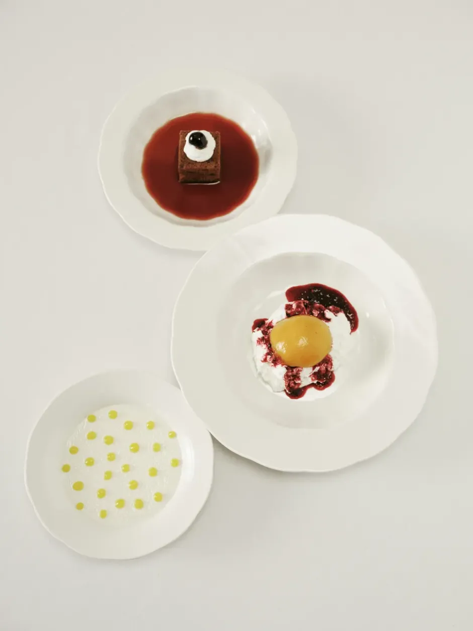 Silhouette pasta tallrik Ø22 cm 4-pack, White