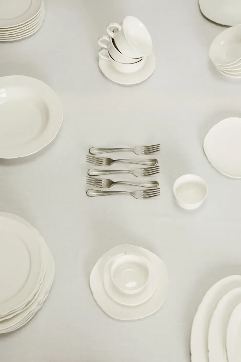 Silhouette tallrik M Ø23,5 cm 4-pack, White