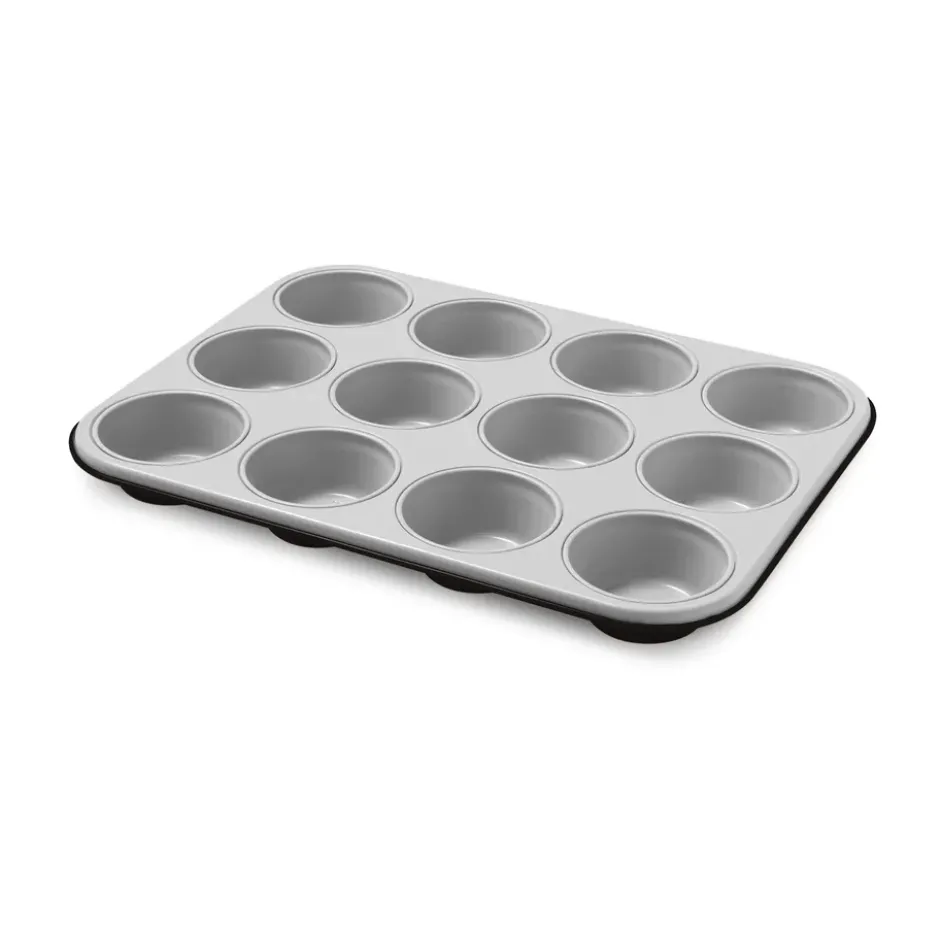 Silver Eligance muffinsplåt, Stål, 12 muffins, 27x35 cm