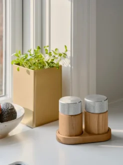 Sina salt-och pepparkvarn 6 cm, Ek-stål