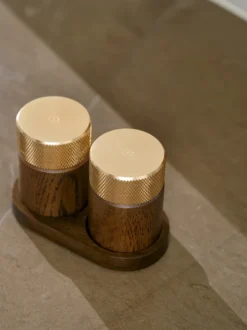 Sina salt-och pepparkvarn 6 cm, Mörk ask-mässing