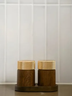 Sina salt-och pepparkvarn 6 cm, Mörk ask-mässing