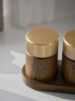 Sina salt-och pepparkvarn 6 cm, Mörk ask-mässing