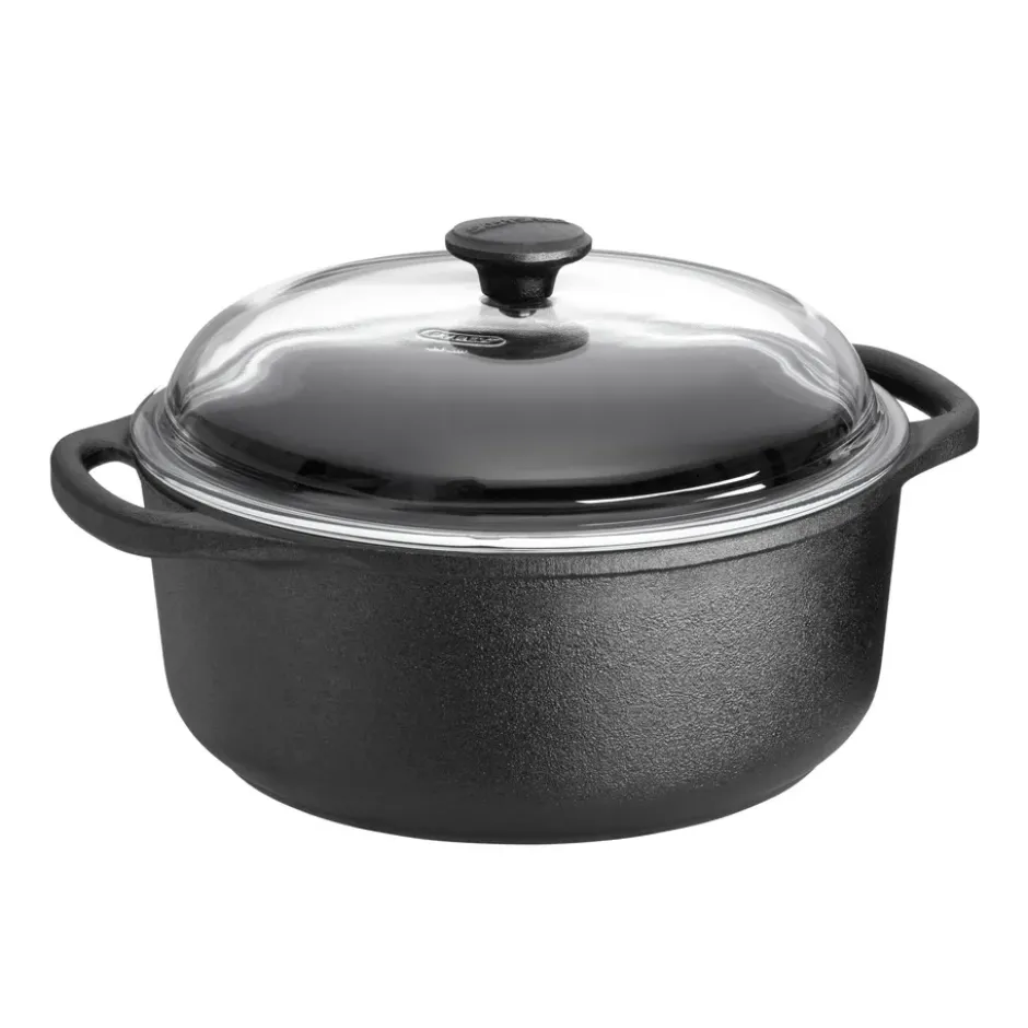 Skeppshult gryta rund med glaslock, 4 l