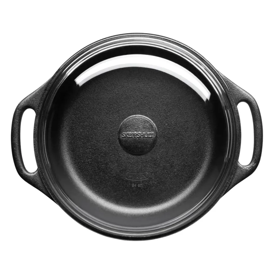 Skeppshult gryta rund med glaslock, 4 l