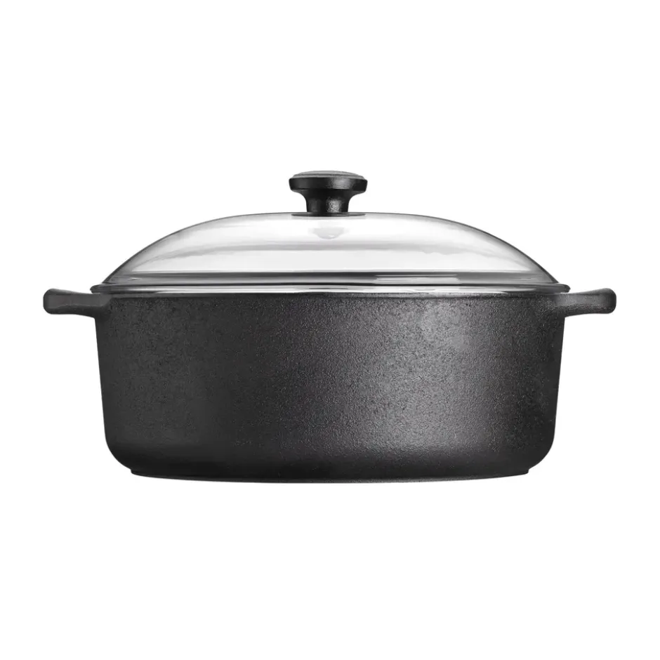 Skeppshult gryta rund med glaslock, 5,5 l