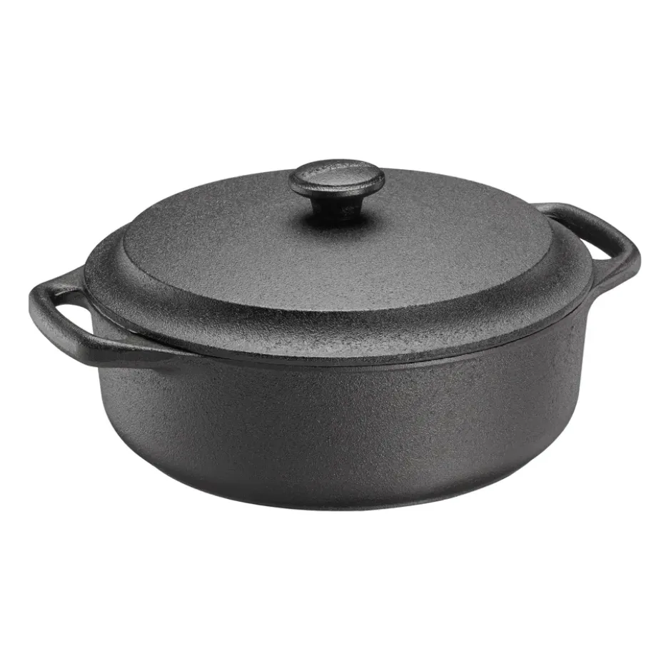 Skeppshult gryta rund med järnlock, 3 L