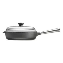 Skeppshult traktörpanna med stålhandtag & glaslock, 25 cm