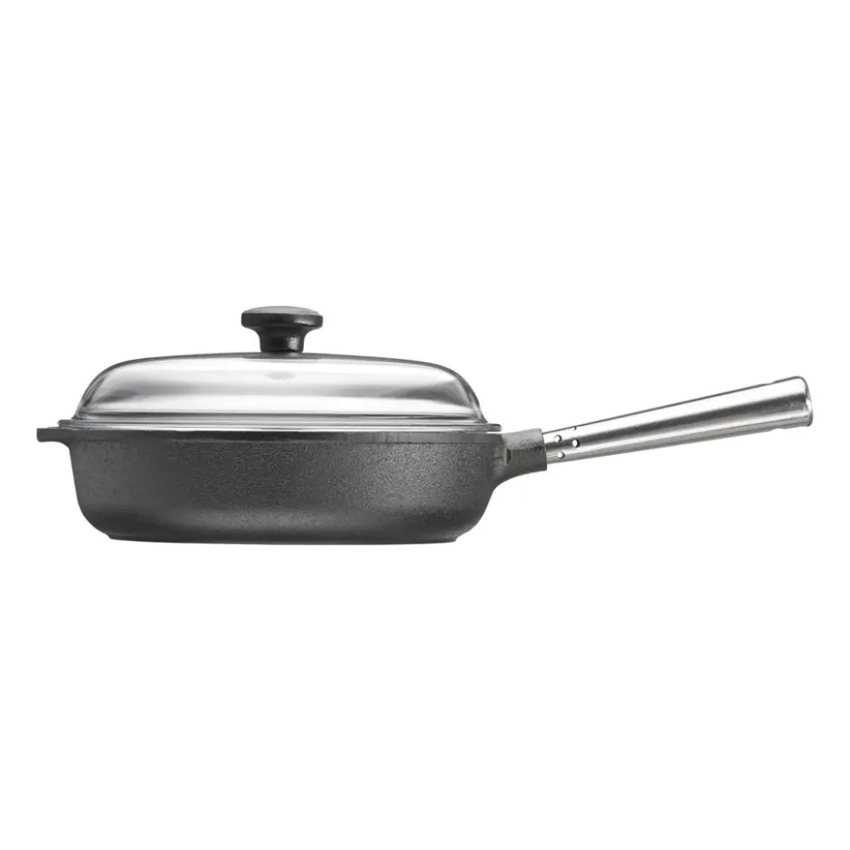 Skeppshult traktörpanna med stålhandtag & glaslock, 25 cm