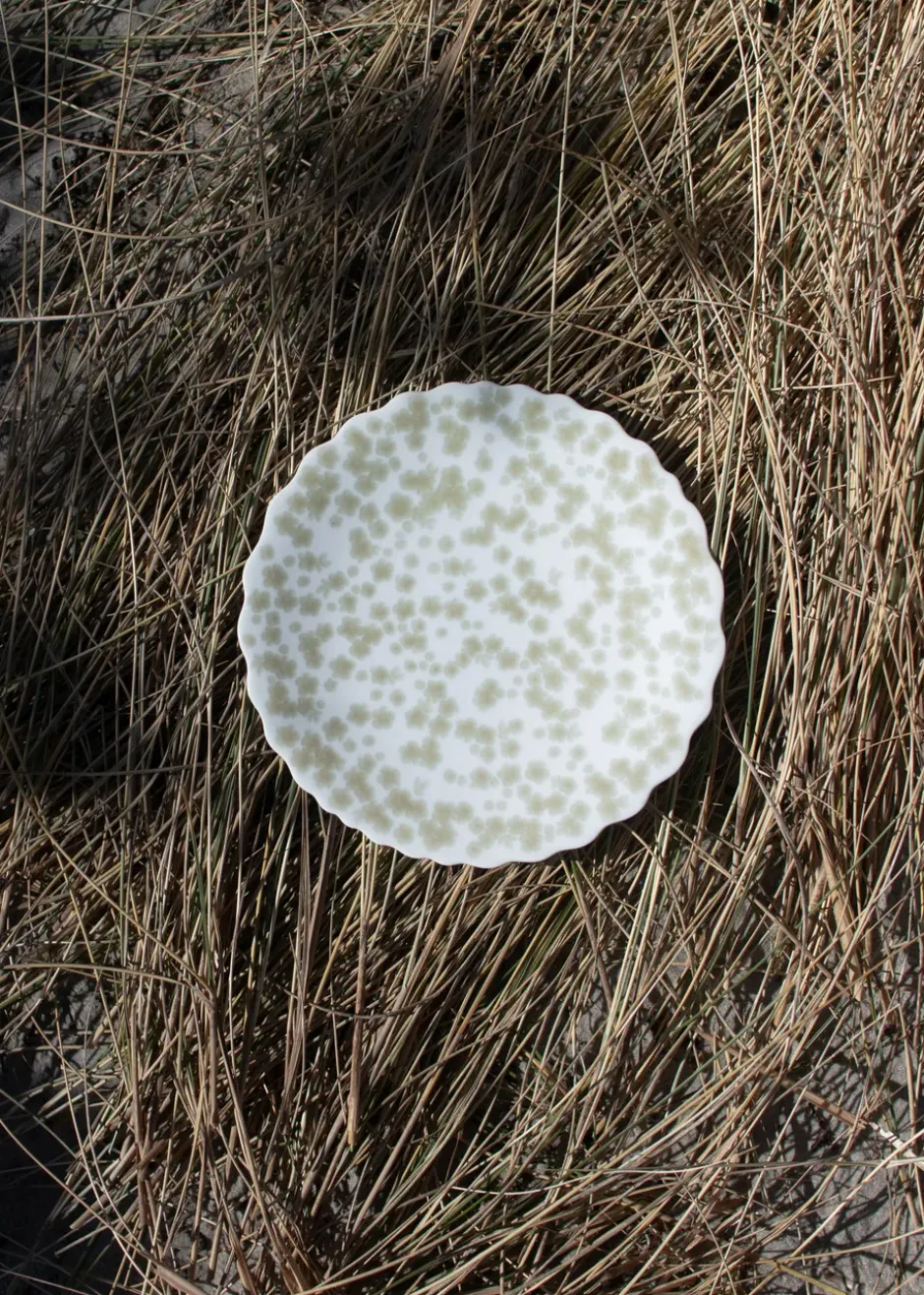 Slåpeblom tallrik Ø21 cm, Grön