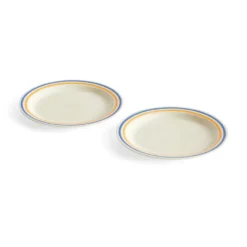 Sobremesa tallrik Ø24,5 cm 2-pack, Blue-yellow