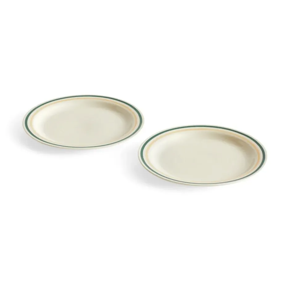 Sobremesa tallrik Ø24,5 cm 2-pack, Green-sand