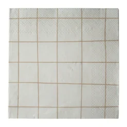 Square pappersservett 33x33 cm 20-pack, Creme