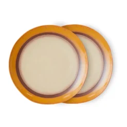 70's tallrik Ø27,5 cm 2-pack, Coconut