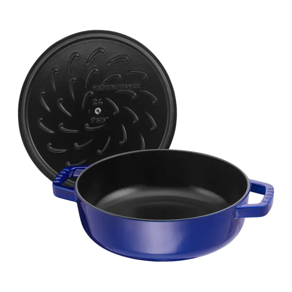 Staub Chistera traktörpanna gjutjärn Ø24 cm, Mörkblå