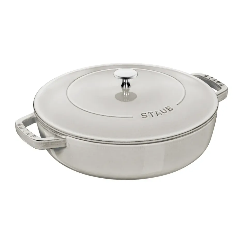 Staub Chistera traktörpanna gjutjärn Ø28 cm, White truffle