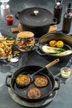 Staub Gryt & kastrullset stapelbara 5 delar, Svart