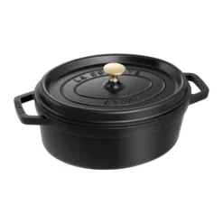 Staub La Cocotte oval gryta gjutjärn 5,5 L, Svart