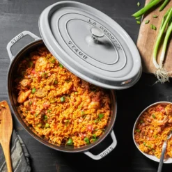 Staub La Cocotte oval gryta gjutjärn 5,5 L, Grafitgrå