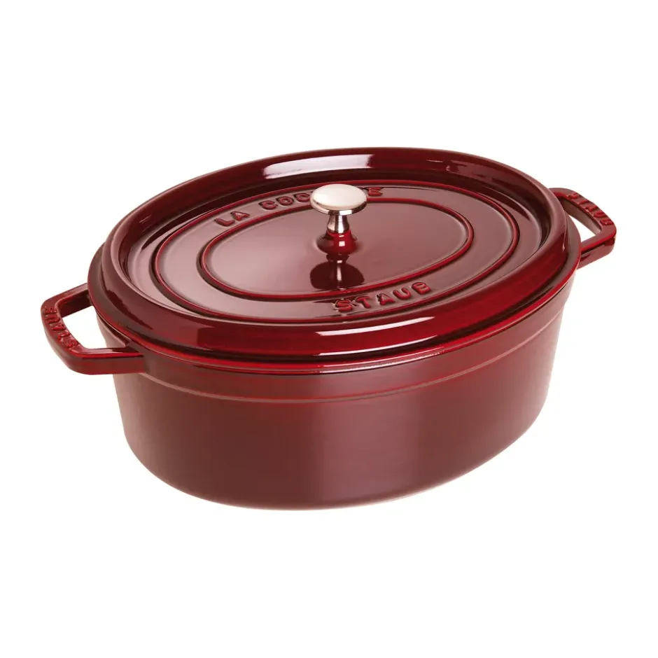 Staub La Cocotte oval gryta gjutjärn 5,5 L, Grenadinröd