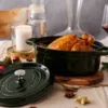 Staub La Cocotte oval gryta gjutjärn 5,5 L, Basilikagrön