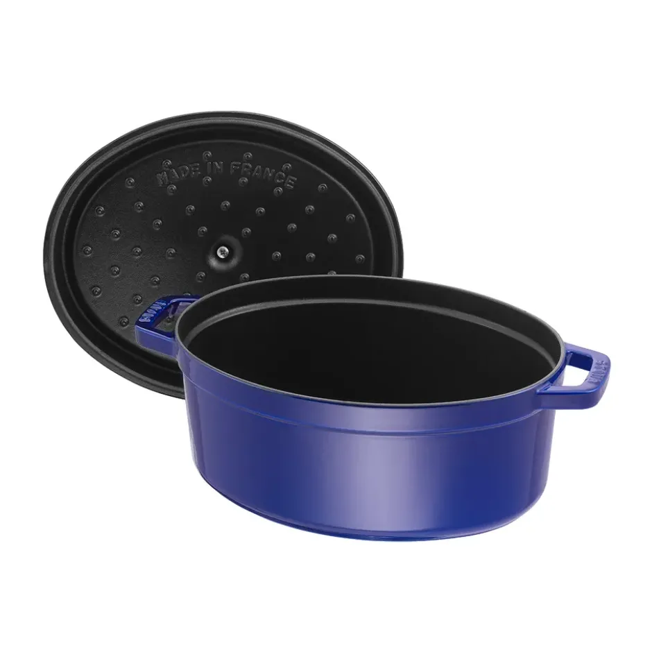 Staub La Cocotte oval gryta gjutjärn 5,5 L, Mörkblå