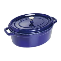 Staub La Cocotte oval gryta gjutjärn 5,5 L, Mörkblå