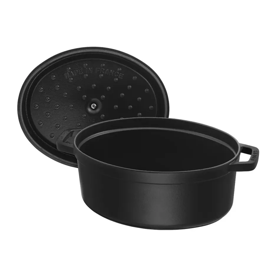 Staub La Cocotte oval gryta gjutjärn 8 L, Svart