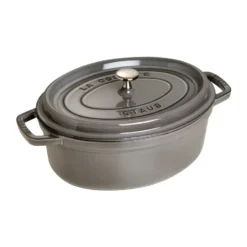 Staub La Cocotte oval gryta gjutjärn 8 L, Grafitgrå