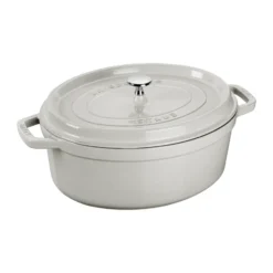 Staub La Cocotte oval gryta gjutjärn 6,7 L, White truffle