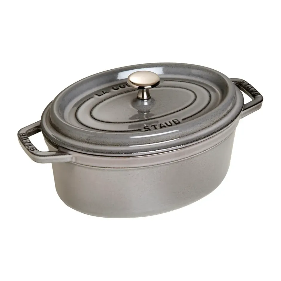 Staub La Cocotte oval gryta gjutjärn 2,35 L, Grafitgrå