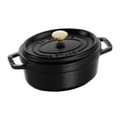 Staub La Cocotte oval gryta gjutjärn 0,6 L, Svart