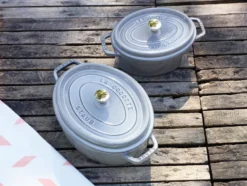 Staub La Cocotte oval gryta gjutjärn 0,6 L, Grafitgrå