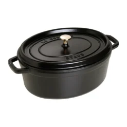 Staub La Cocotte oval gryta gjutjärn 6,7 L, Svart