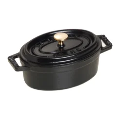 Staub La Cocotte oval minigryta gjutjärn 0,25 L, Svart