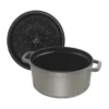 Staub La Cocotte rund gryta gjutjärn 12,6 L, Grafitgrå